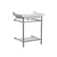 Gloss White Fireclay Rectangular Console Bathroom Sink with Overflow-49500061-119117377