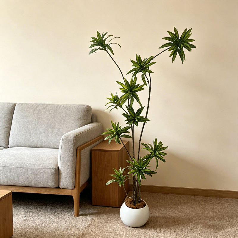 Plantes artificielles réalistes pour la décoration intérieure, Blanc
