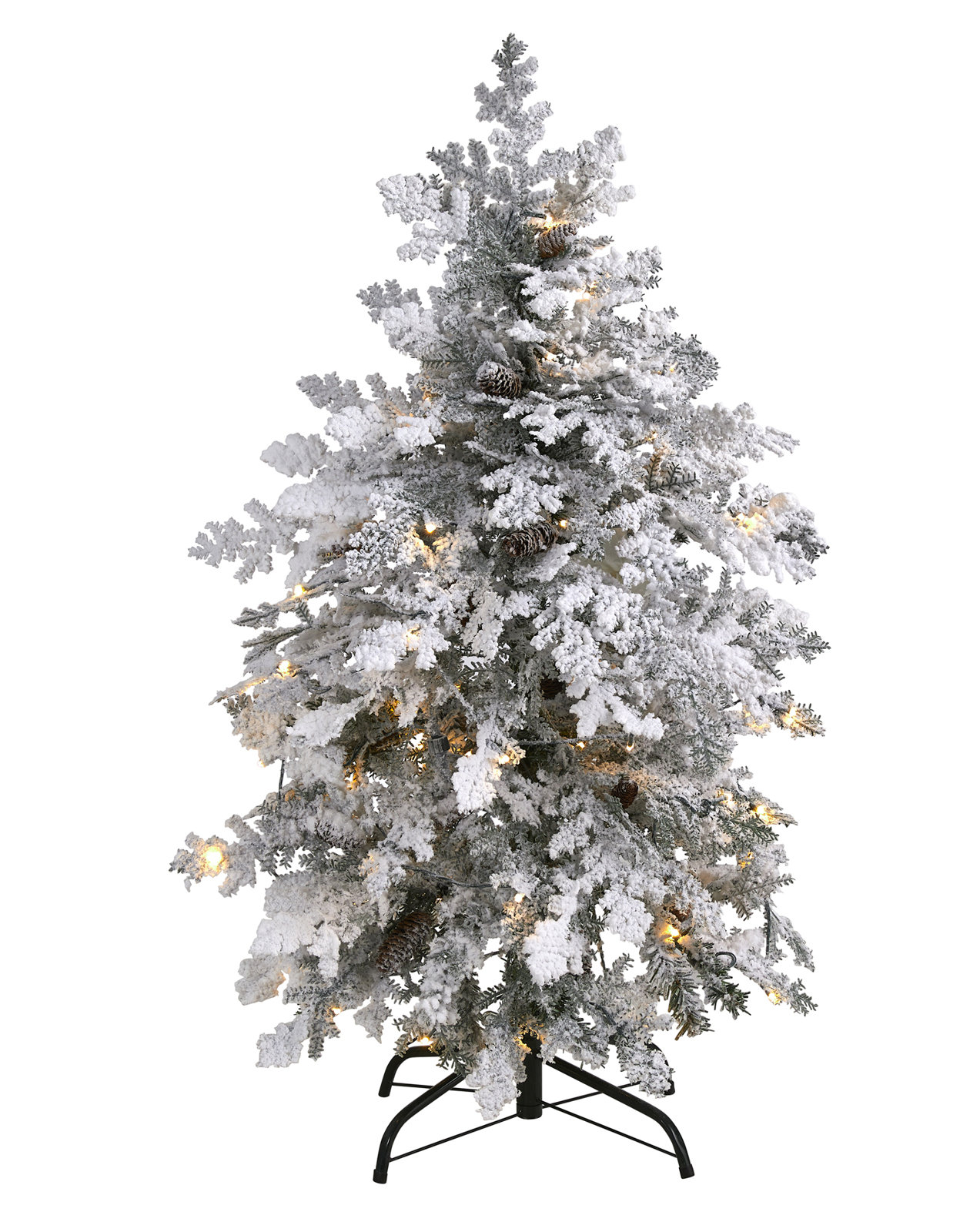 Lighted Artificial Christmas Tree, 4' H