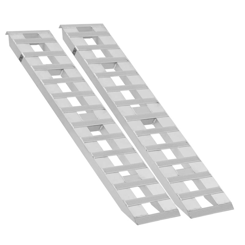 2-pack Heavy Duty Aluminum Loading Ramps – 6000 Lbs Capacity, 72" X 15" Anti-slip Trailer Ramps For Tractors, Atv/utv, Lawn Mower, Motorcycle & Equipment