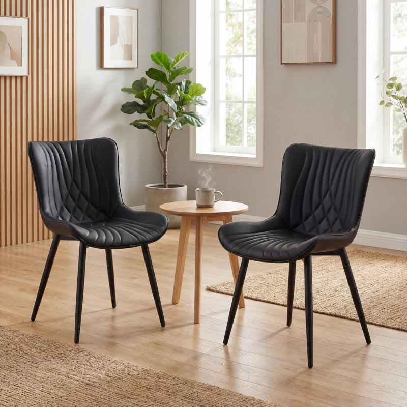 Comfortable Padded Dining Chairs with Back Easy Assembly Upholstered Side Chair, Accent Chairs for Kitchen, Dining Room
