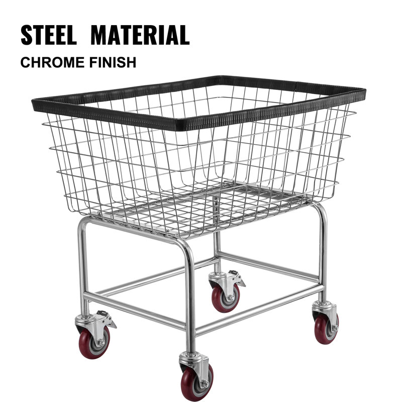 Metal Laundry Cart with Wheels