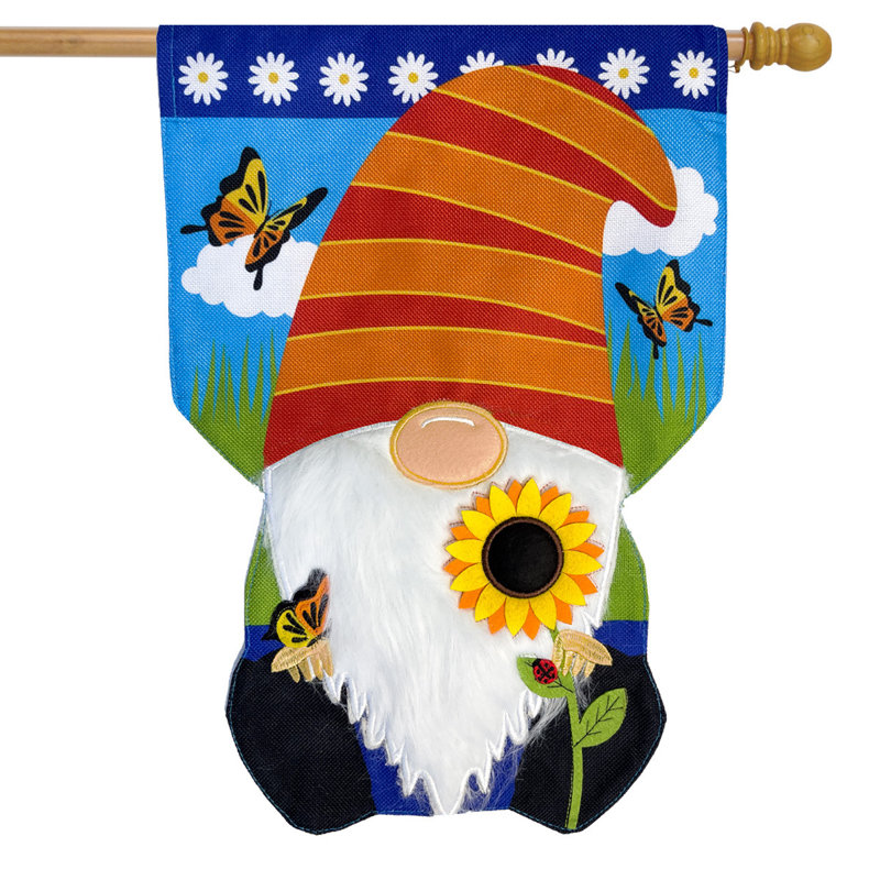 Drapeau de maison en toile de jute Home Sweet Home