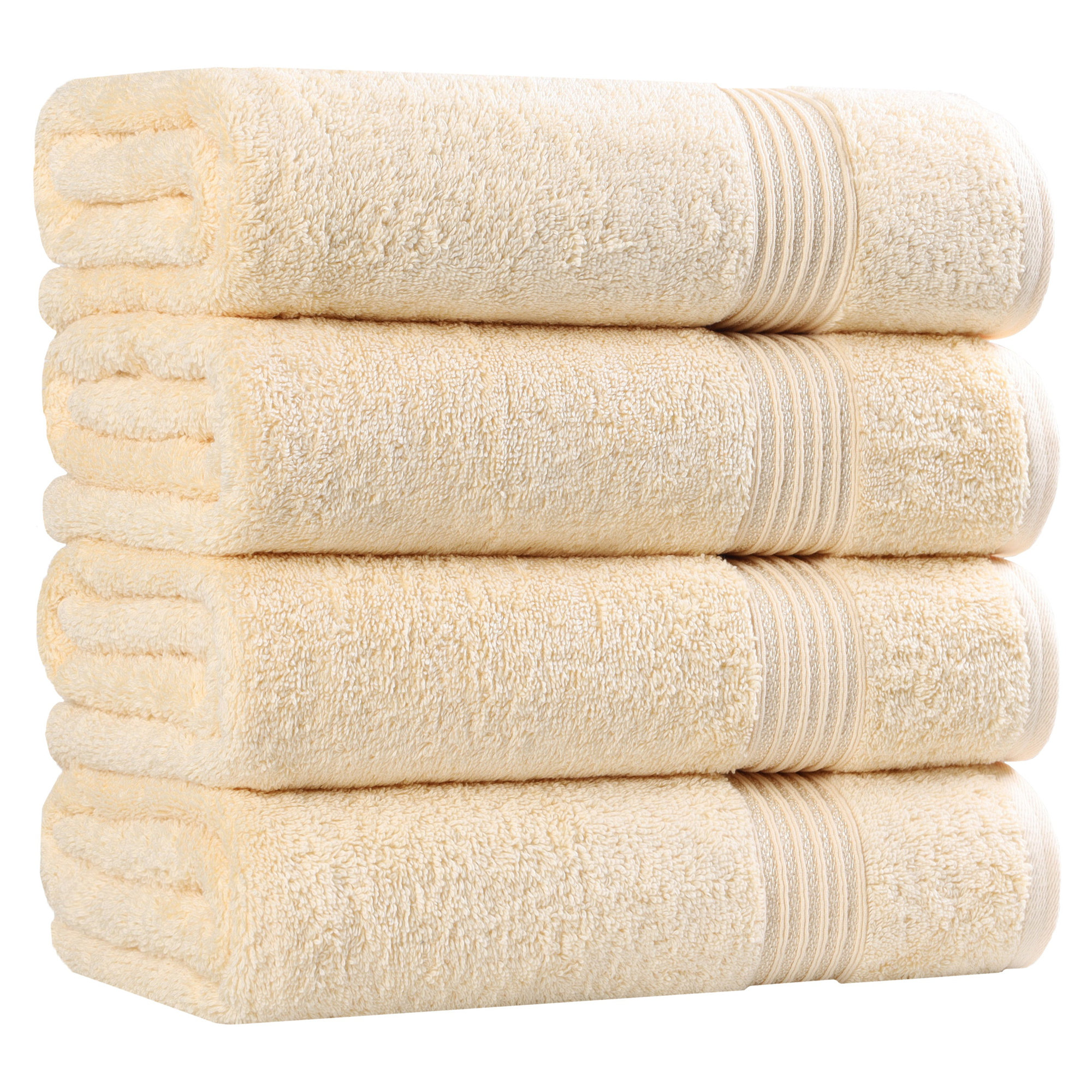 Oleg Heritage Egyptian Cotton Soft Absorbent Luxury Bath Towel, Canary