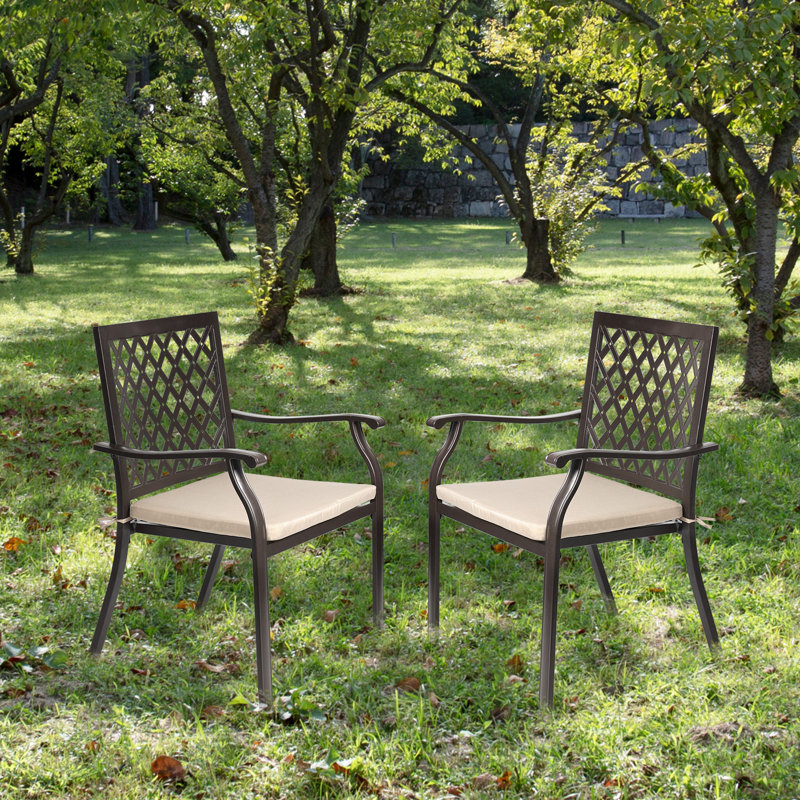Chaises de salle à manger d'extérieur en métal Aoodor