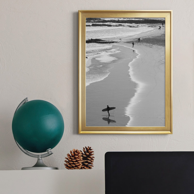 Gold Coast Beach - Photographie de cadre photo sur toile, Or, H 24,5 po x l 18,5 po x P 1 po
