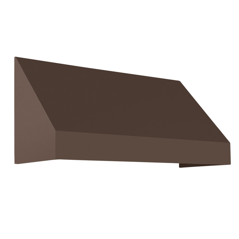 Auvent fixe en tissu acrylique New Yorker Awntech, Brun, H 24 po x l 88,5 po x P 36 po