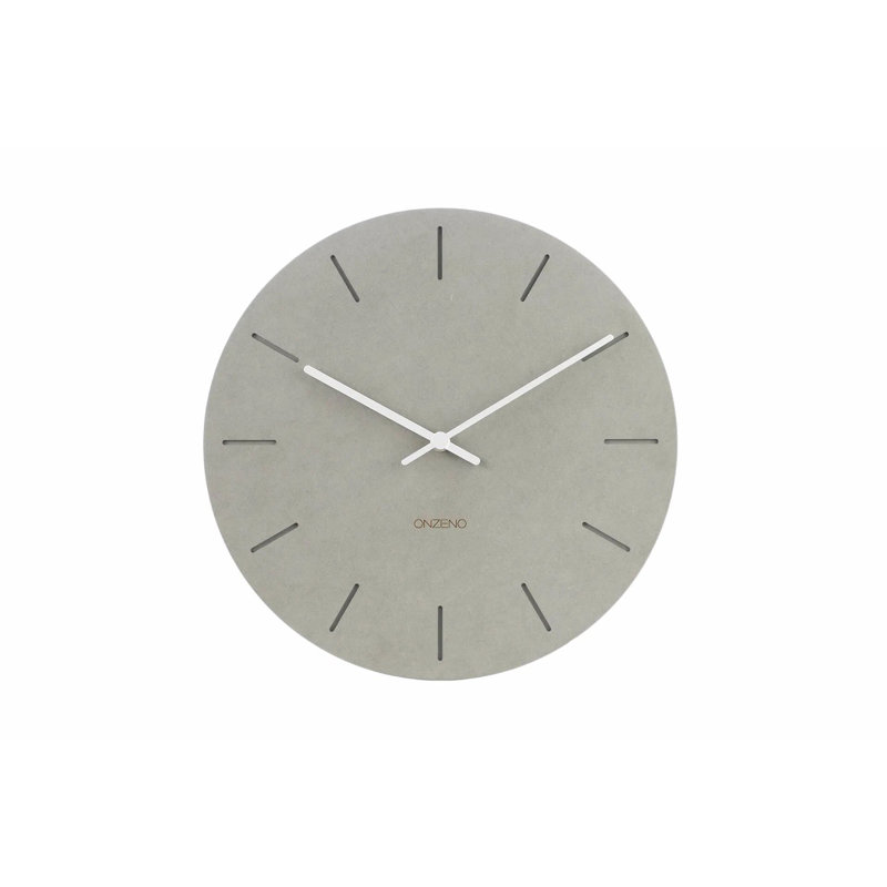 Wood Wall Clock, Grey