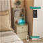 Table de chevet avec station de charge, table de chevet intelligente avec veilleuse avec tablette de rangement pour la chambre à coucher