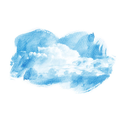 Watercolour Illustration Of Cloud by NK08gerd - Wrapped Canvas Painting