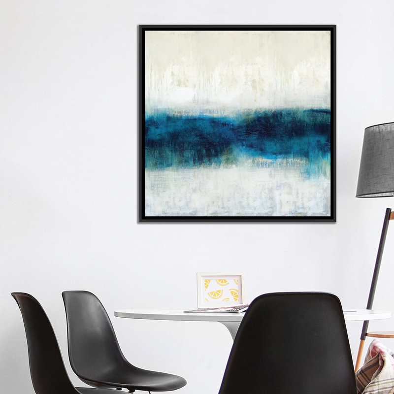 «Emerge I», reproduction sur toile, H 18 po x l 18 po x P 1,5 po, Toile avec cadre noir, Pas de tapis