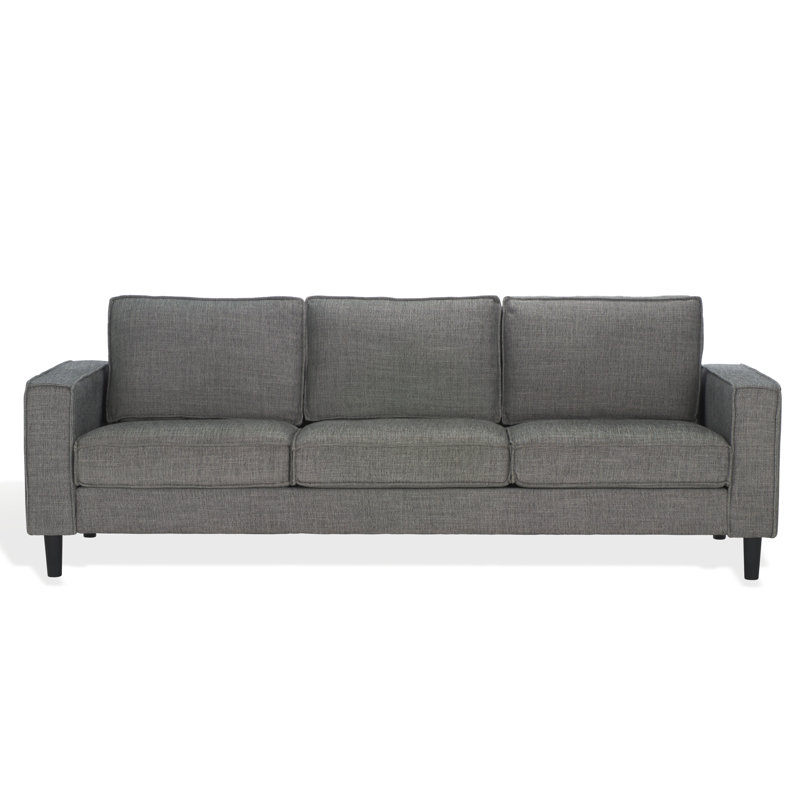 Canapé à accoudoirs carrés de 95,9 po Bugarin, Gris