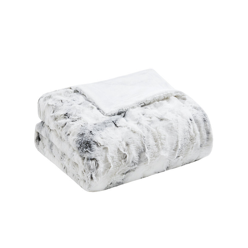 Throw Blanket, Ivory, 70" W x 60" L