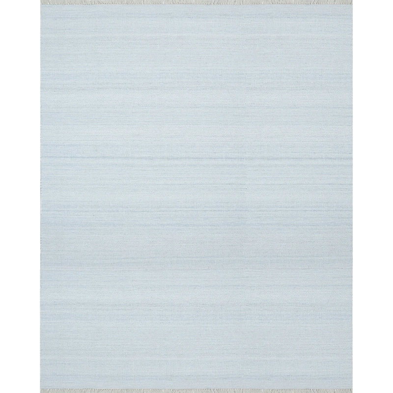 Somner Handmade Flatweave Indoor / Outdoor Area Rug, Rectangle 8' x 10', Aqua