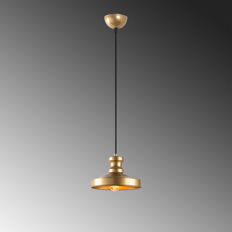 Elegant Gold Metal Chandelier, Adjustable Height 11.0 - 43.0 Inches | 22.0 Inch Diameter, 1 x E27 Socket (Max 40W) | Stylish Lighting Fixture for Modern Living Rooms, Dining Areas & Bedrooms | IP20 Rated