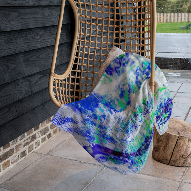Polak Quilted Throw Blanket, Blue