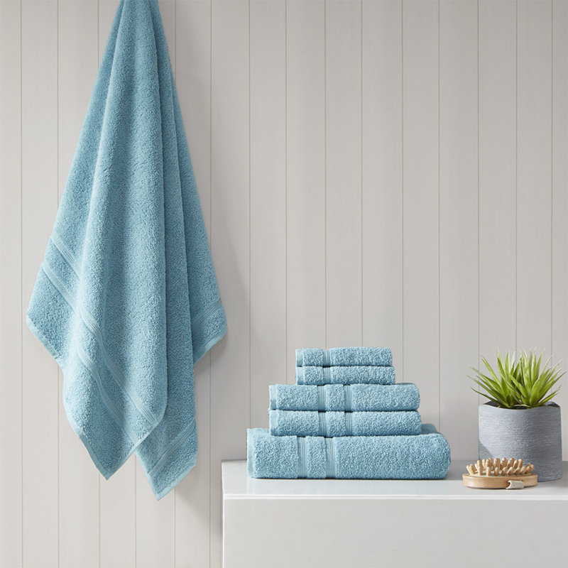 100% Turkish Cotton 6 Piece Towel Set, Aqua