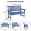 Banc d'extérieur moderne avec structure en acier inoxydable et lattes en composite bois-plastique-102706905