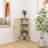 39" Tall Corner Cabinet with Shelf - Natural Wood 1-Door Cabinet with Rattan Decoration