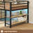 Twin Size Loft Bed, with Led Lights & Open Storage Shelves-678042629