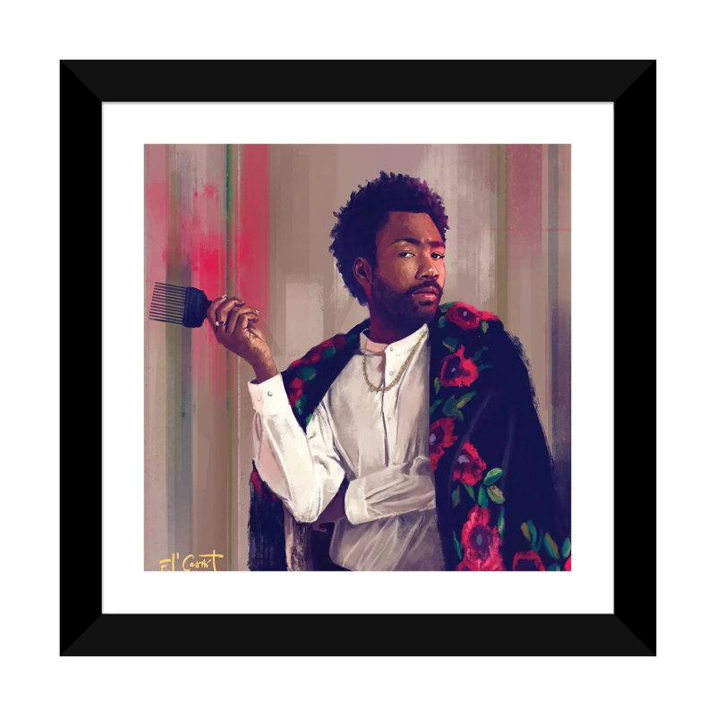 « Gambino » par El’cesart-impression, Papier noir, H 16 po x l 16 po x P 1 po