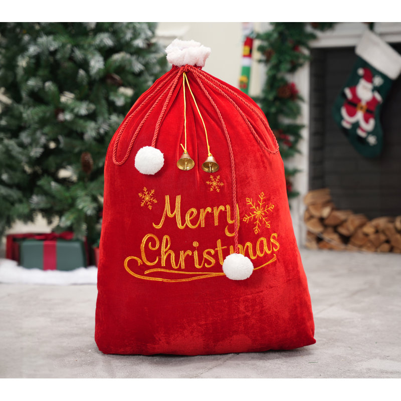 Sac cadeau du Père Noël - rouge et blanc