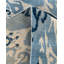 Tapis noué à la main de conception unique Ikat - bleu, 8 pi 0 po x 10 pi 4 po