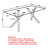 Unfinished Glass Top Metal Base Dining Table-2071230597