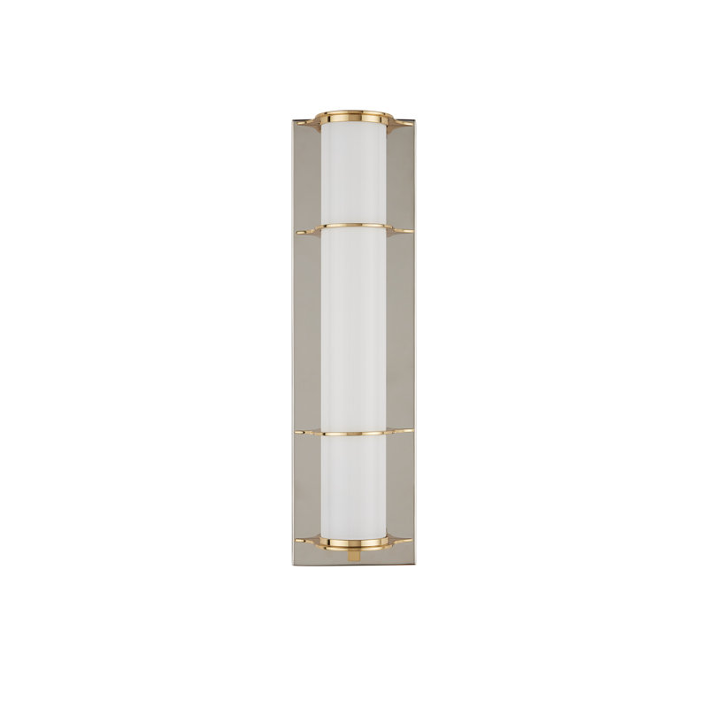 Blaine 1 - Light Bath Sconce, Polished Nickel/Polished Brass