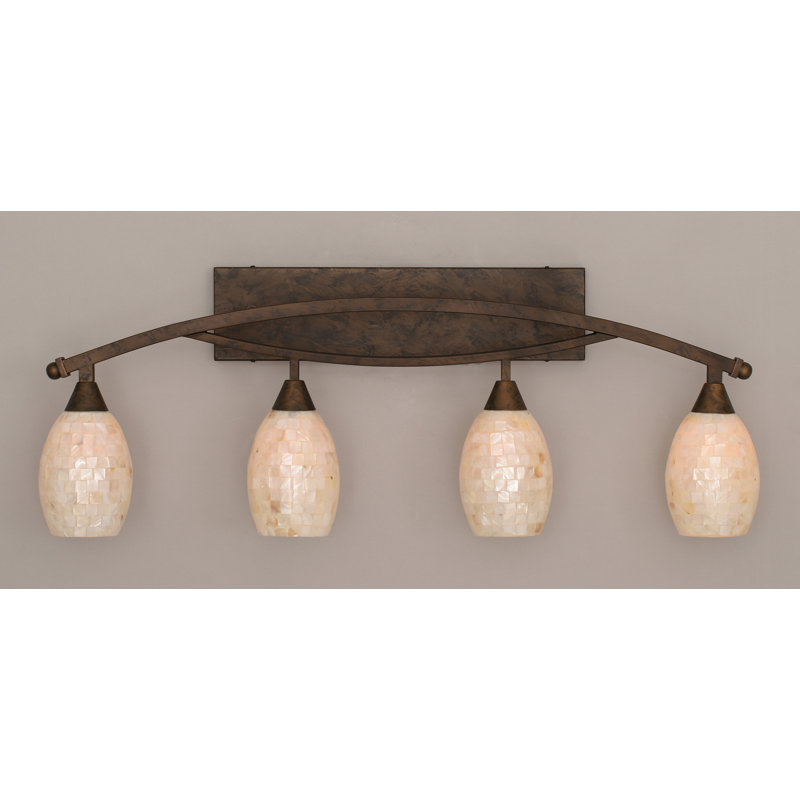 Éclairage de salle de bain à intensité variable à 4 lumières Eisenhauer, Bronze