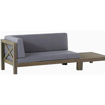 BRAVA X-BACK CORNER BENCH-L WITH COFFEE TABLE