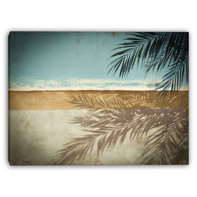 Coastal Palm Reflection Wrapped Canvas Wall Art