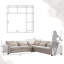 Icelyn Upholstered Corner Sectional with 6 Throw Pillows