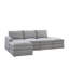 Canapé d'angle modulaire de 5 pièces en suède pour un espace de vie confortable et élégant. Tissu d'ameublement.