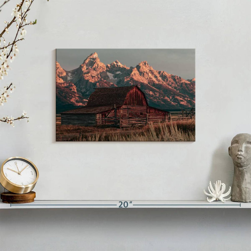Lilie Scenic Teton Barn, H 8 po x l 12 po