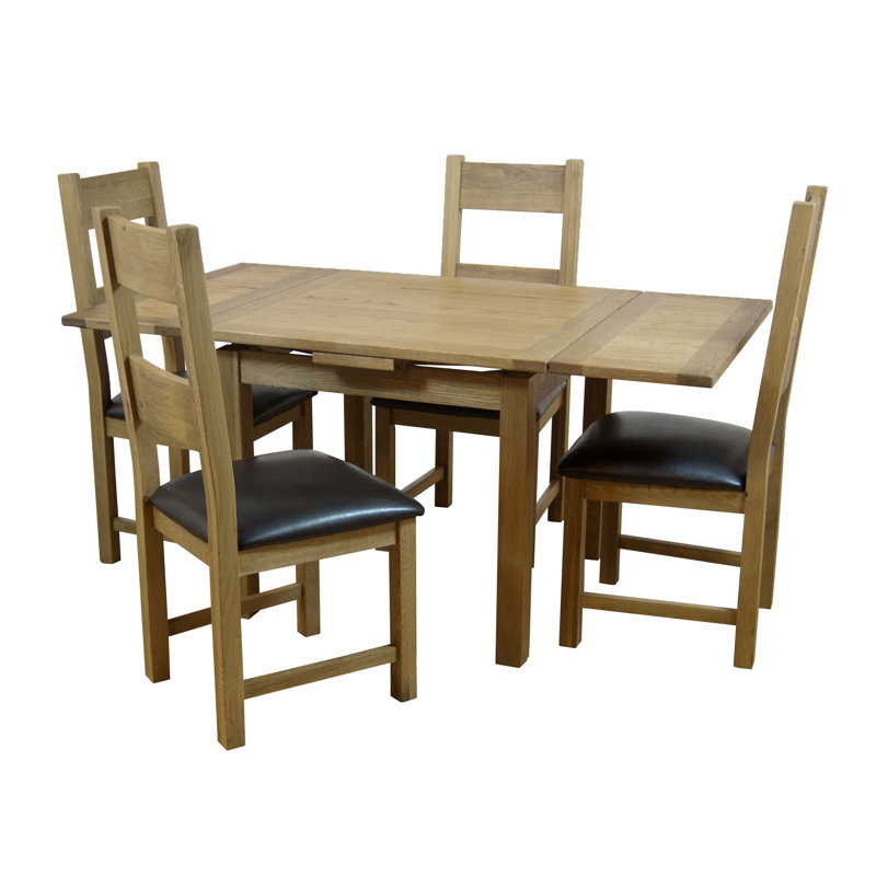 Ashly Oak Solid Wood Top Metal Base Dining Table