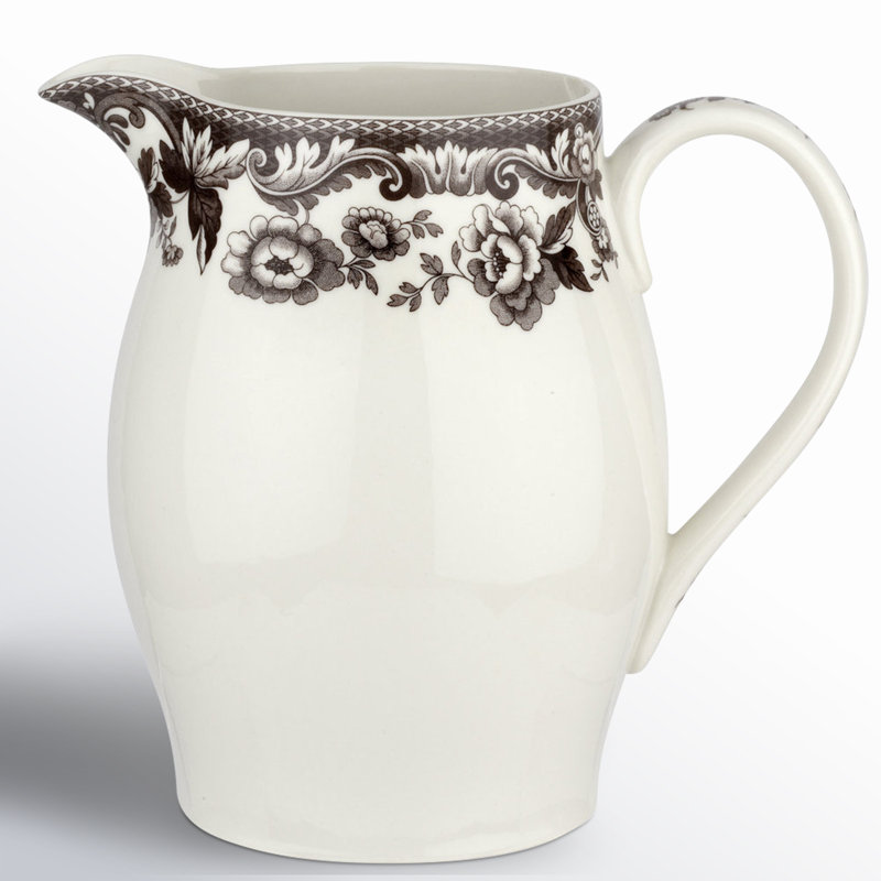 Spode Delamere Pitcher 56 Oz - Brown/White