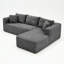 Canapé modulaire en L 105 po avec méridienne, poche latérale et canapé-lit convertible de 105 po-1689210017