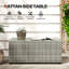Outsunny Outdoor Coffee Table Tempered Glass Top 90 x 50 x 38cm Brown-440033197