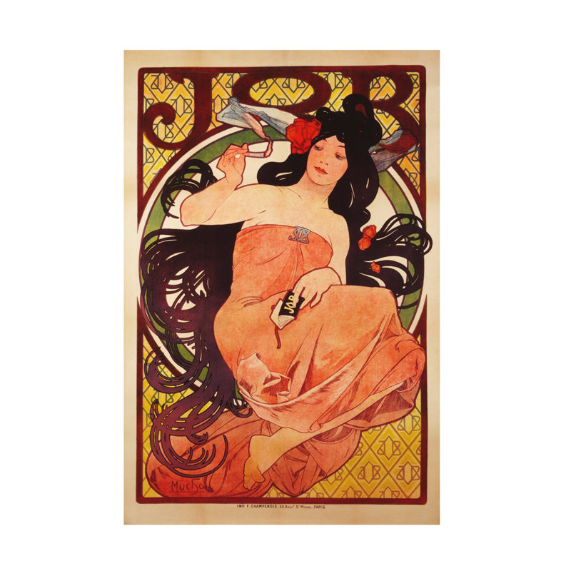 Art sur toile d'Alphonse Marie Mucha, 1898, H 47 po x l 30 po