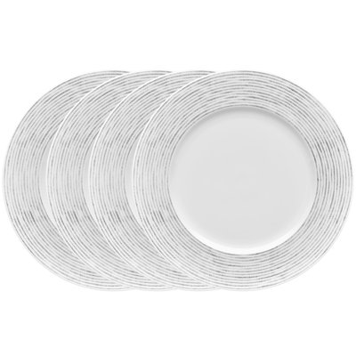 Assiettes plates à rebord de hamac Noritake - rayures, 11 po