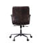 Chaise de bureau en cuir fleuri Zooey