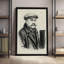 Toile, art mural, autoportrait, affiche rétro, décoration intérieure-1191800977