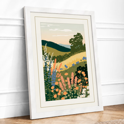 Pastoral Hillside Rustic - Framed Print