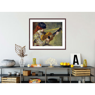 «Girl With a Guitare» par Pierre-Auguste Renoir, impression giclée sur cadre