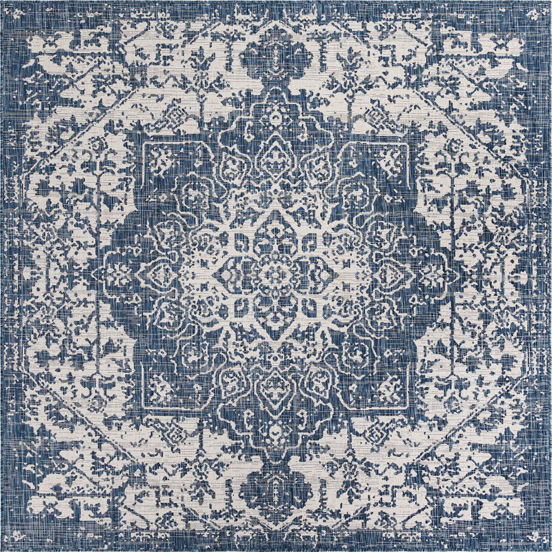 Tapis d'extérieur couleur os, Carré 7 pi 10 po