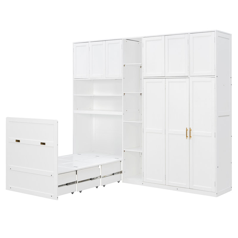 Lits peu encombrants avec rangement, armoire escamotable simple en MDF, maison moderne