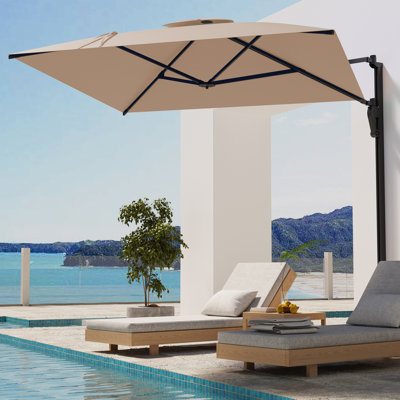 Parasol mural extérieur avec auvent pivotant