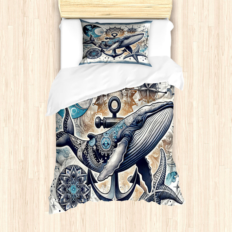 Nautical Duvet Cover, Twin Duvet Cover + 1 Standard Shams