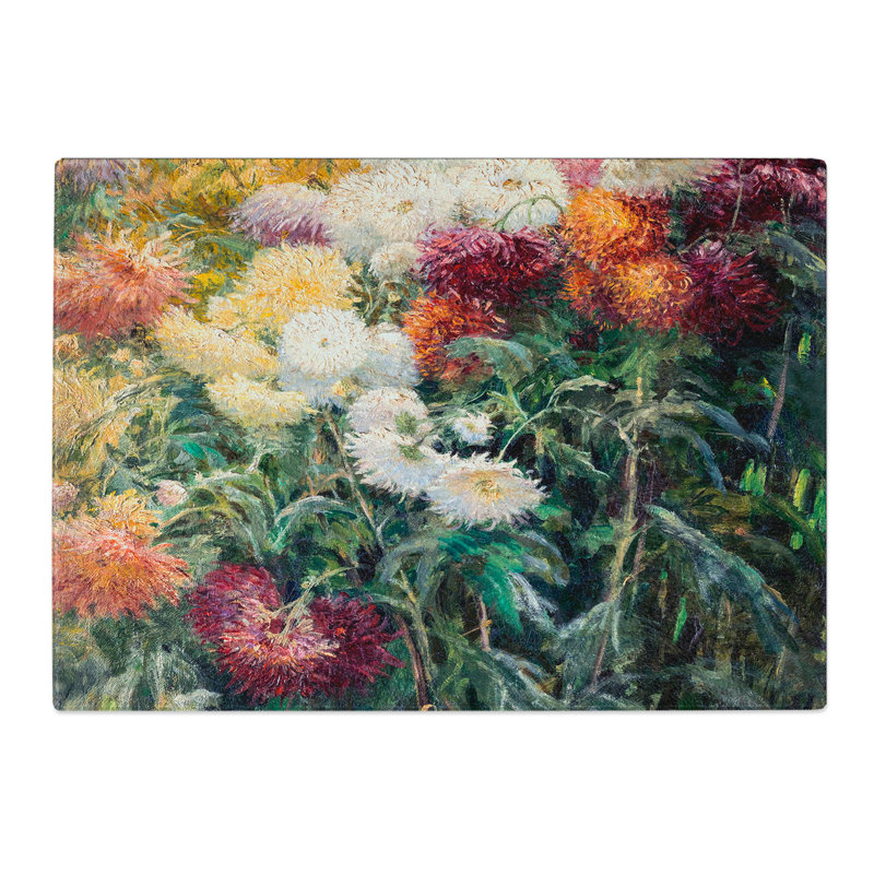 Chrysanthemums by Gustave Caillebotte Chopping Board, 0.4cm H x 20cm W x 28.5cm L
